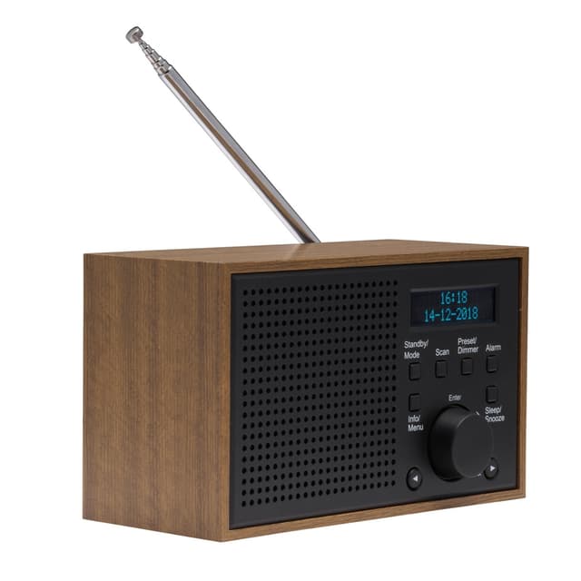Denver FM/DAB+ Radio Trä/Grafit
