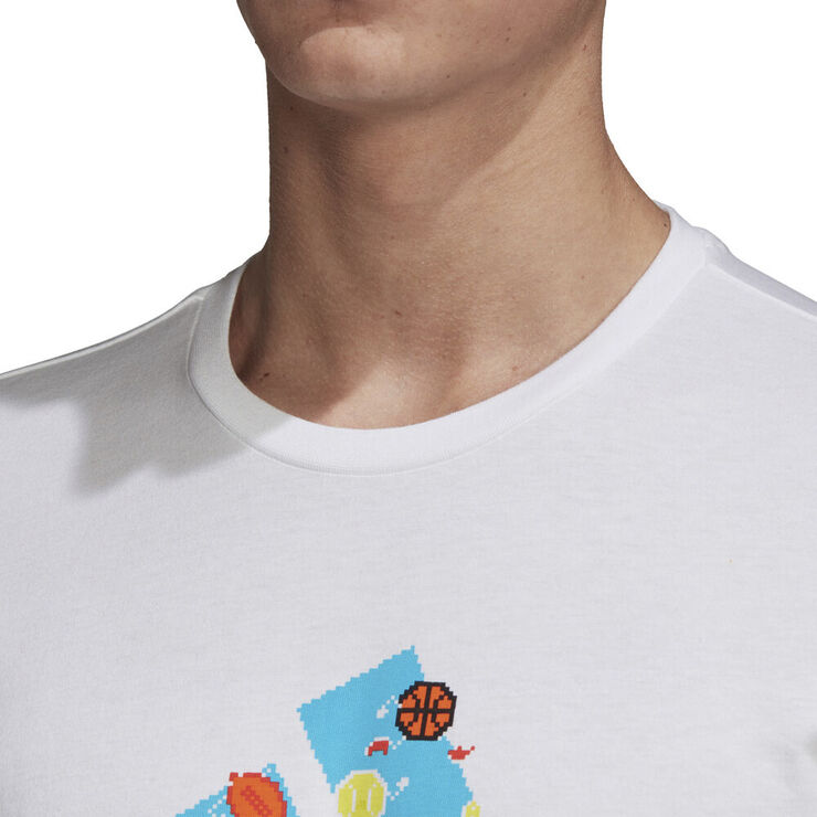 adidas 8-BIT Badge Of Sport T-shirt Hvid
