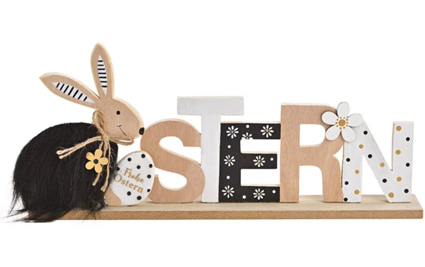 Aufsteller Ostern MehrfarbigDeko- Buchstaben und Osterhase
