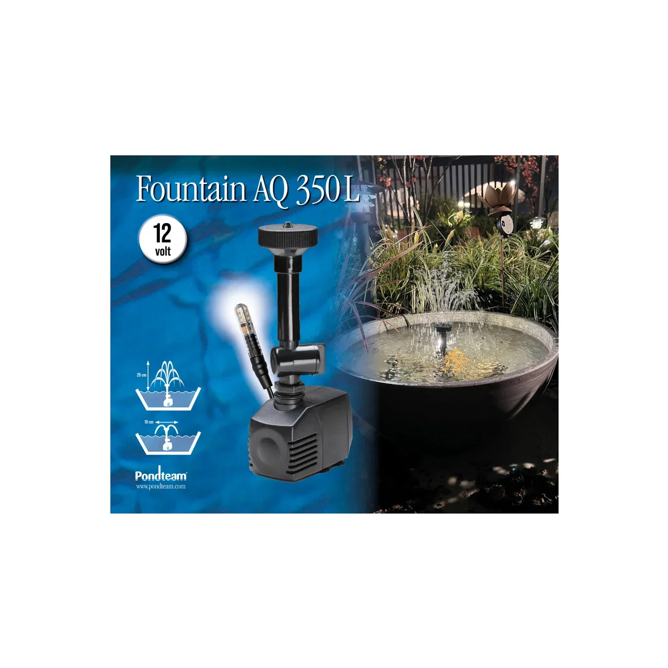 Pondteam Fontenepumpe mini AQ350 LED 350 L