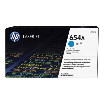 HP 654A - cyan - cartouche laser d'origine