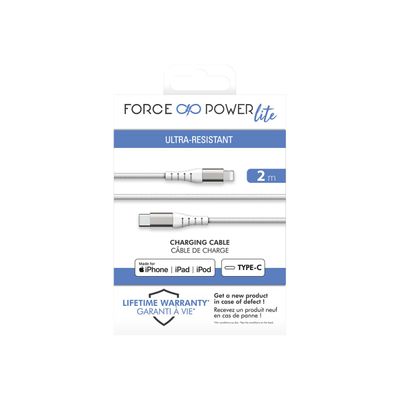 Bigben - câble de charge et de synchronisation USB/Connectique Lightning - 2 m - blanc