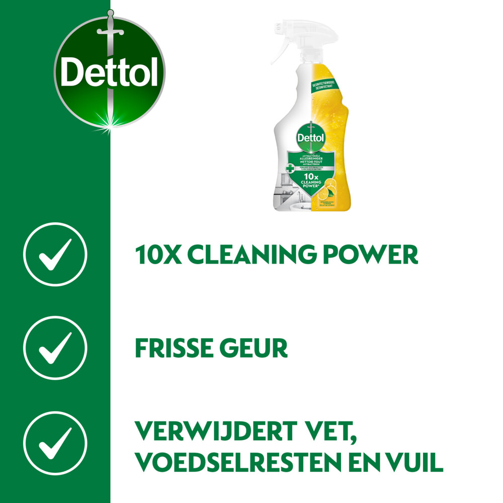 Dettol Antibacteriële AllesreinigerSpray Sprankelende Citroen750 ml