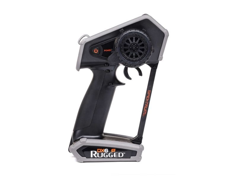 Spektrum Fernsteuerung DX6 Rugged DSMR Grau, mit SR515 Robuster 6-Kanal Sender für RC Fahrzeuge