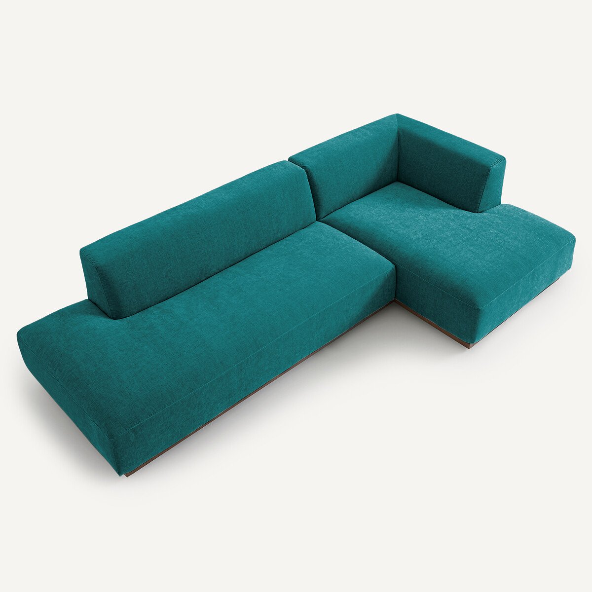 AM.PM<br>Sofá de canto direito tamanho XL em veludo chenille, Jacopo