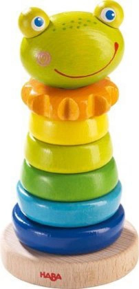 Steckspiel FROSCH 8-teilig aus Holz