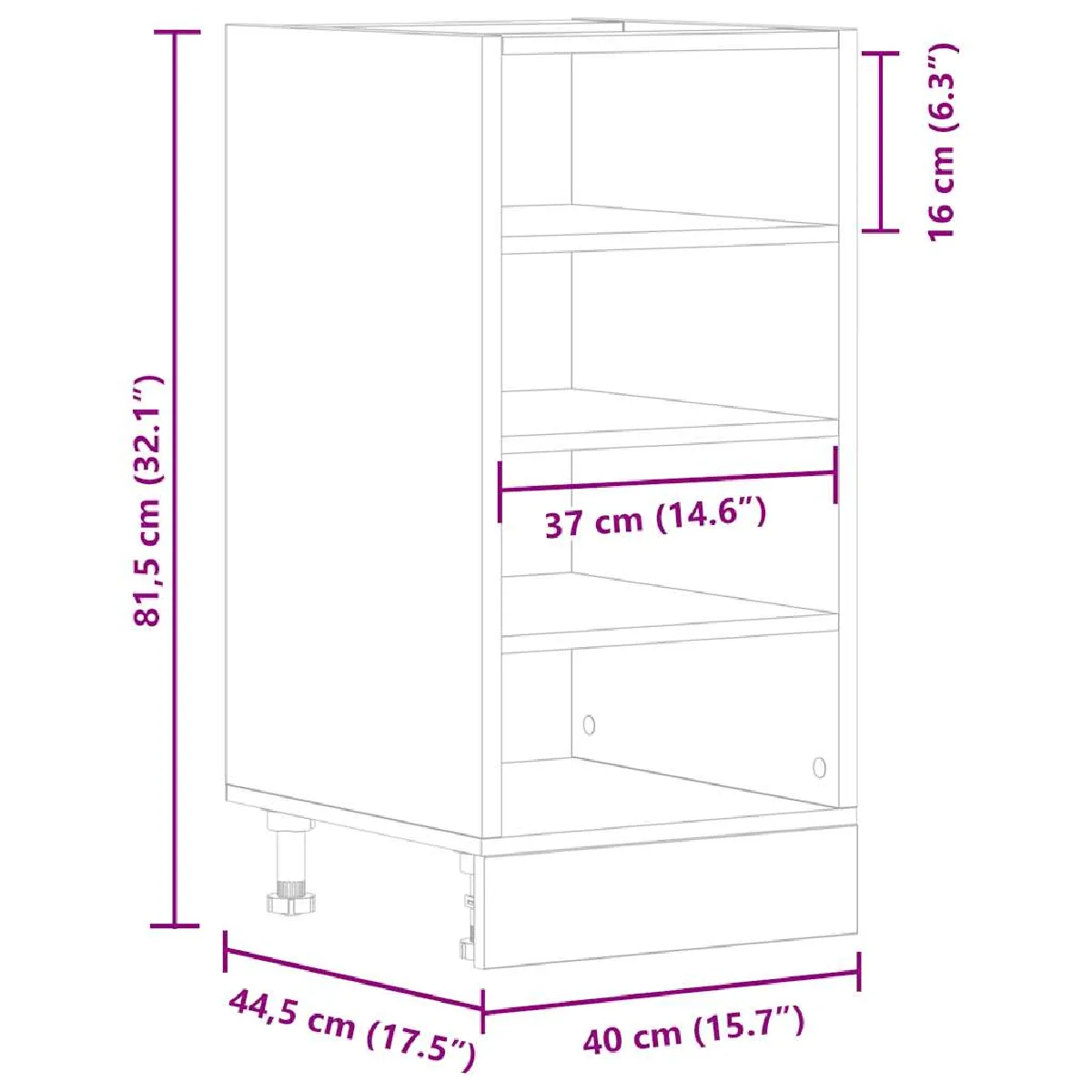 vidaXL Armoire de plancher - Blanc