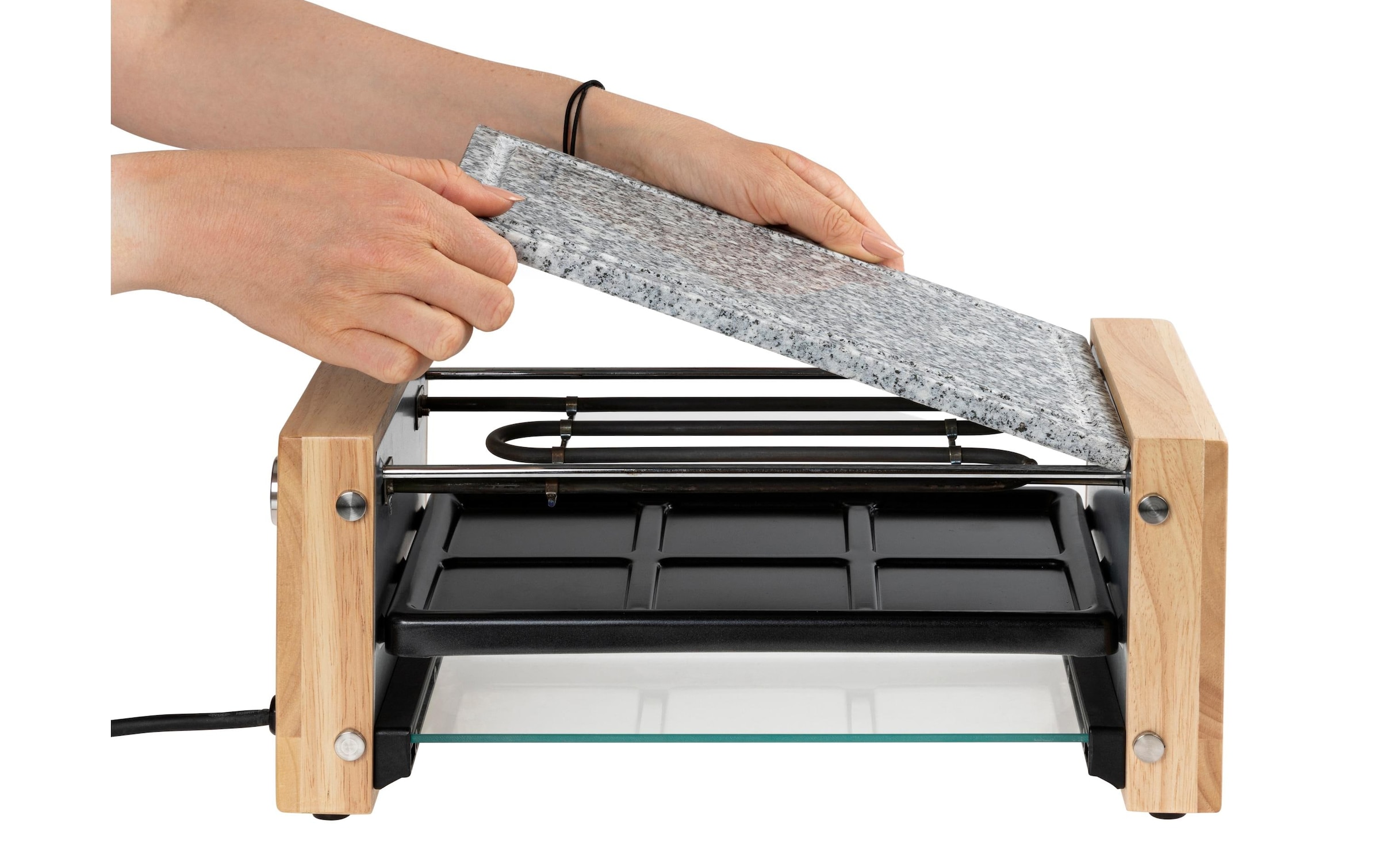 FURBER Raclette »Raclette-Grill 6P Holz/Stein« 900 W