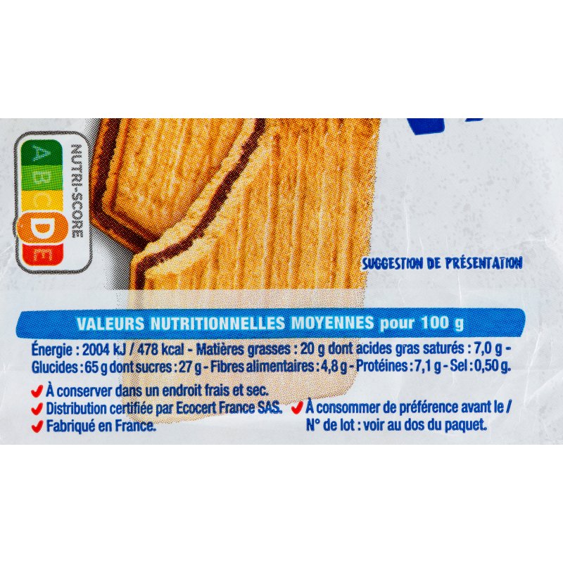 Fourrés chocolat noir Bio Bjorg x 2 - Étui de 50 g