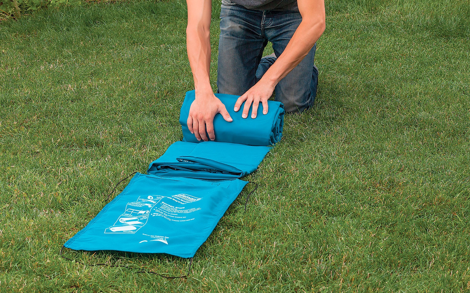 Coleman Luftbett DuraRest Double 198x137x22cm, petrolblau
