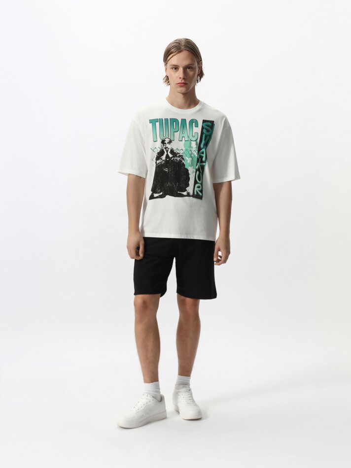 Camiseta Tupac Shakur Universal - Branca