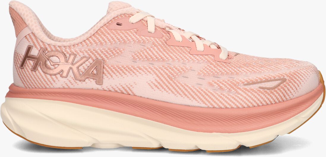 roze hoka lage sneakers clifton 9