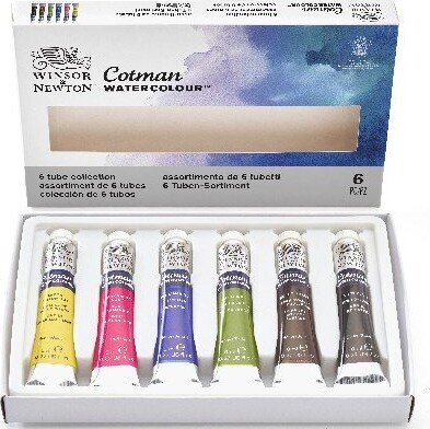 Winsor & Newton - Akvarelfarve Sæt - 6X8 ML