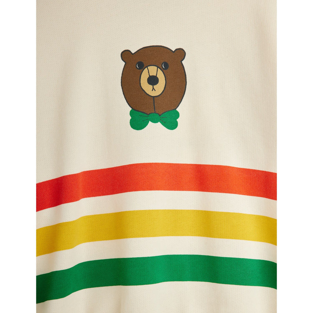 Køb Mini Rodini Off-white Bjørn Stripe Sweatshirt