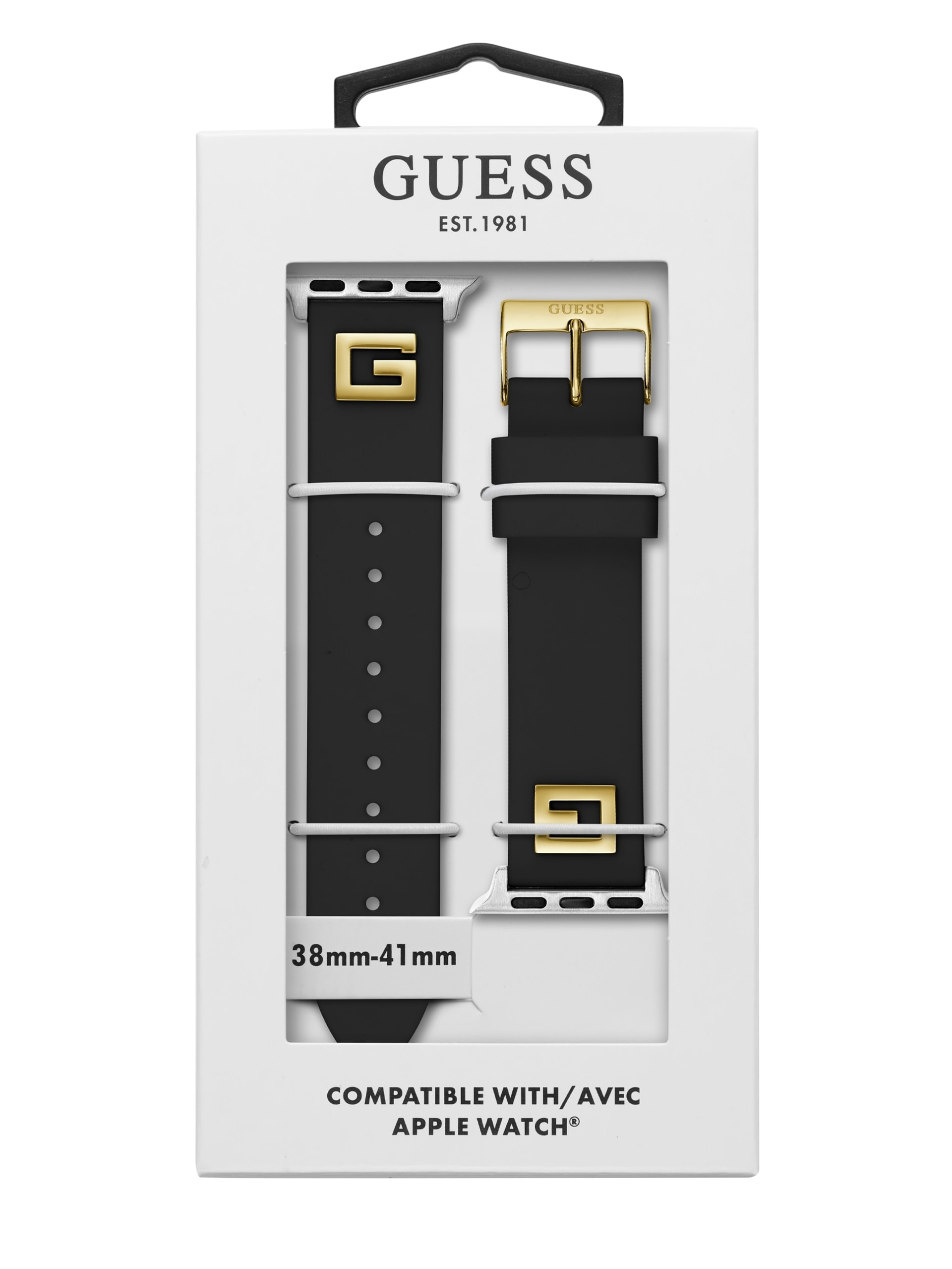 Pulseira de silicone preta de 38 a 40 mm para Apple Watch®