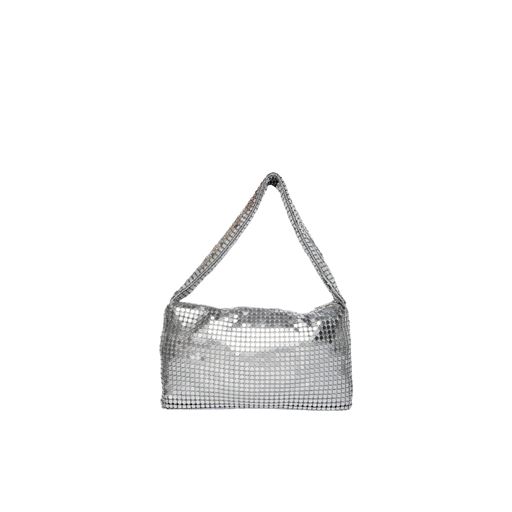 Pieces Smilla Metal Skuldertaske, Silver