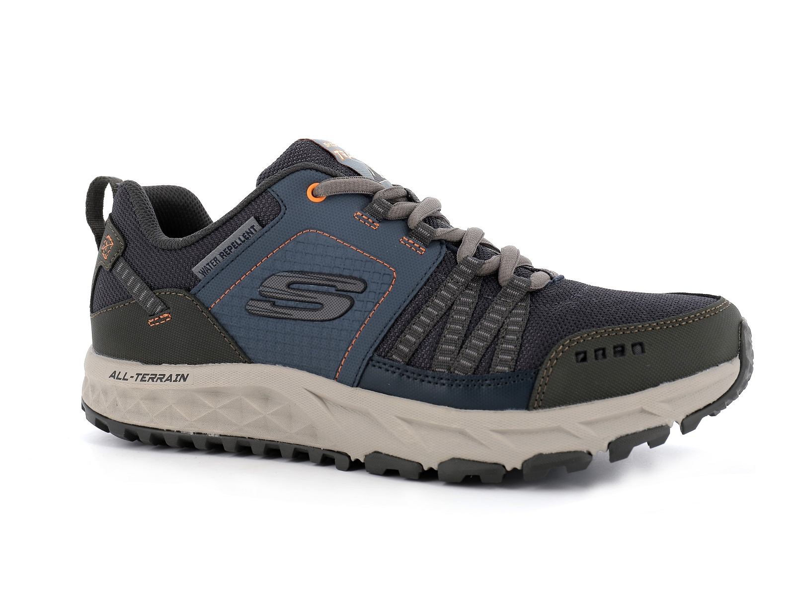 Skechers-ESCAPE PLAN Synthétique Gris Orange