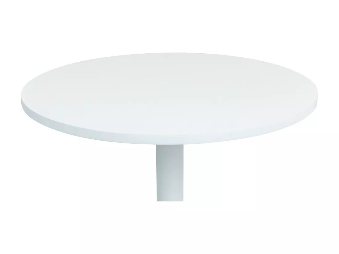 Table haute - rond Ø 60 cm - Bois - Blanc / Blanc - Hereford