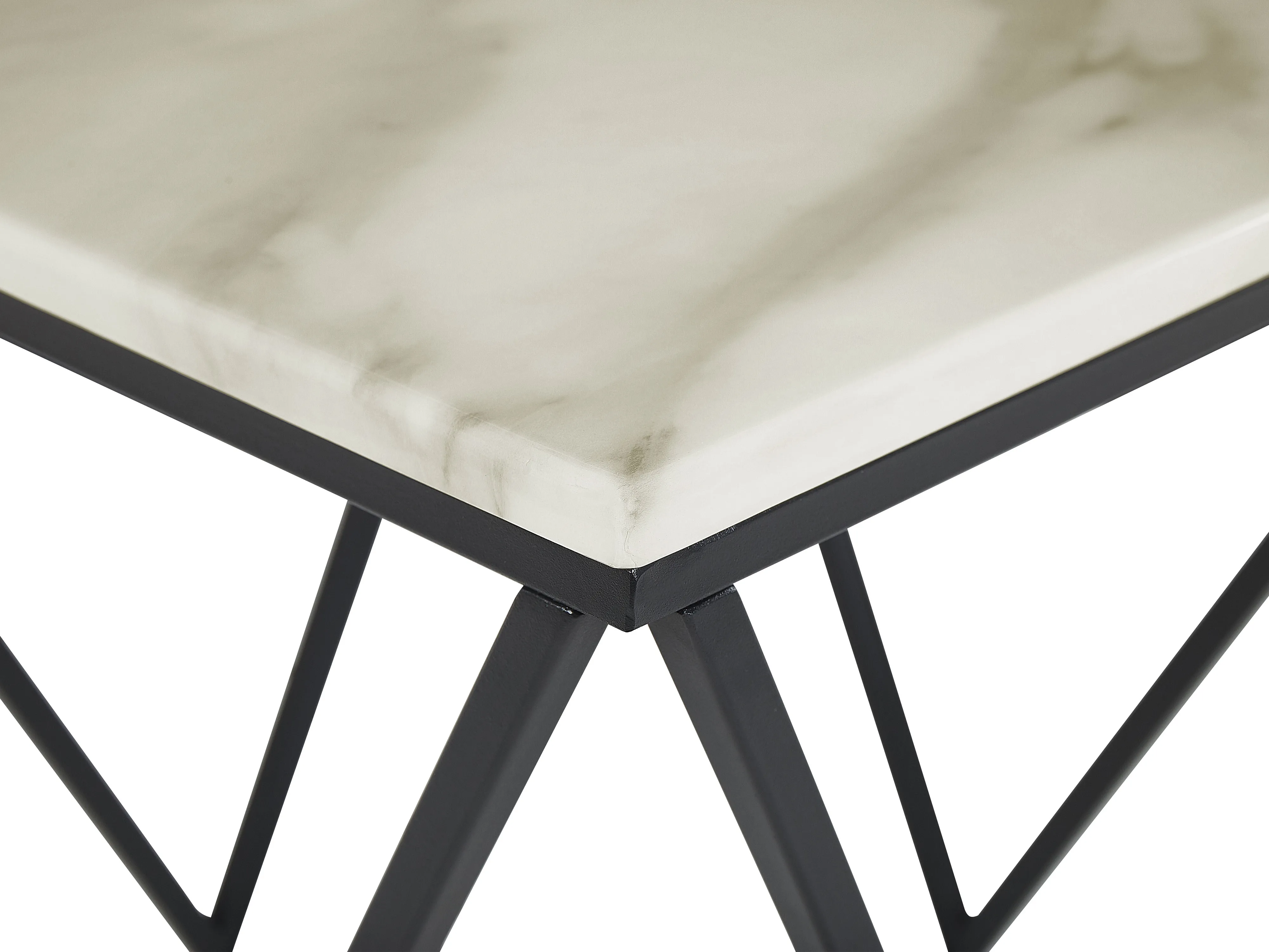 Bijzettafel MALIBU Marmer/zwart