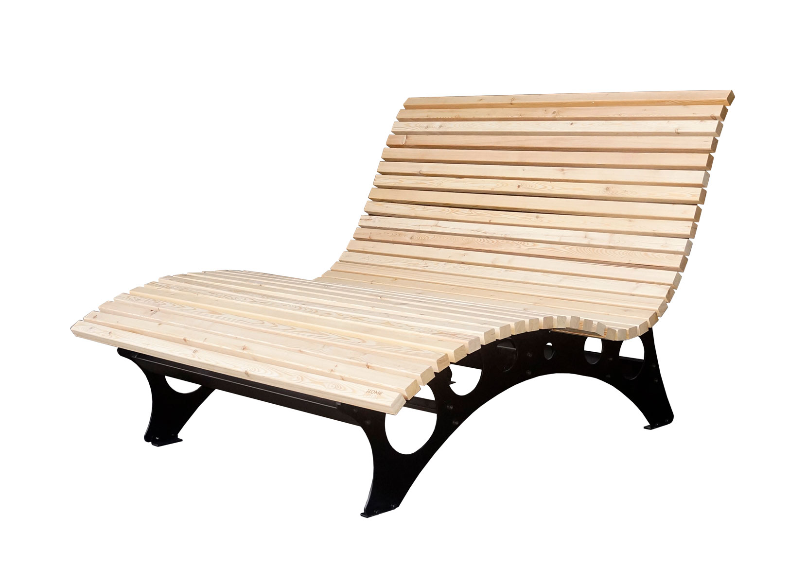 Home Deluxe Wellenholzliege TAIGA 150cm