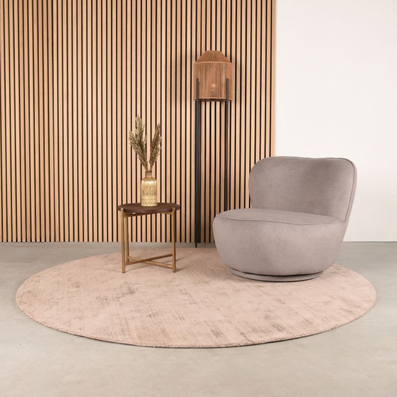 Draaifauteuil Taupe FU-88.013 Bunny B90 x D90 x H75 cm