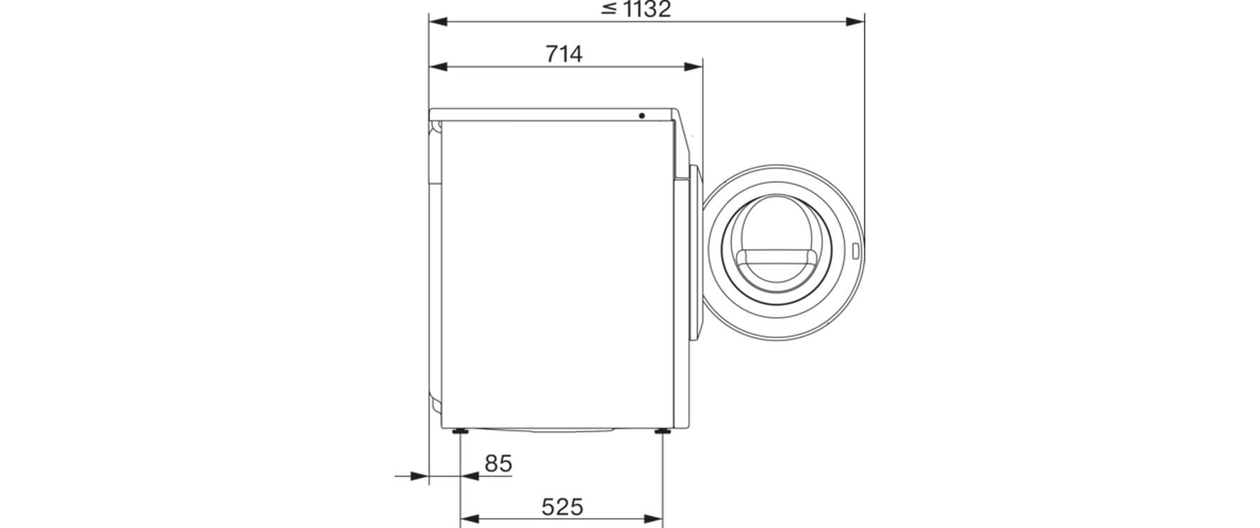 Waschtrockner WTW 800-70 CH 9 kg / 6 kg<br>Tumbler zum Waschen und Trocknen in einem