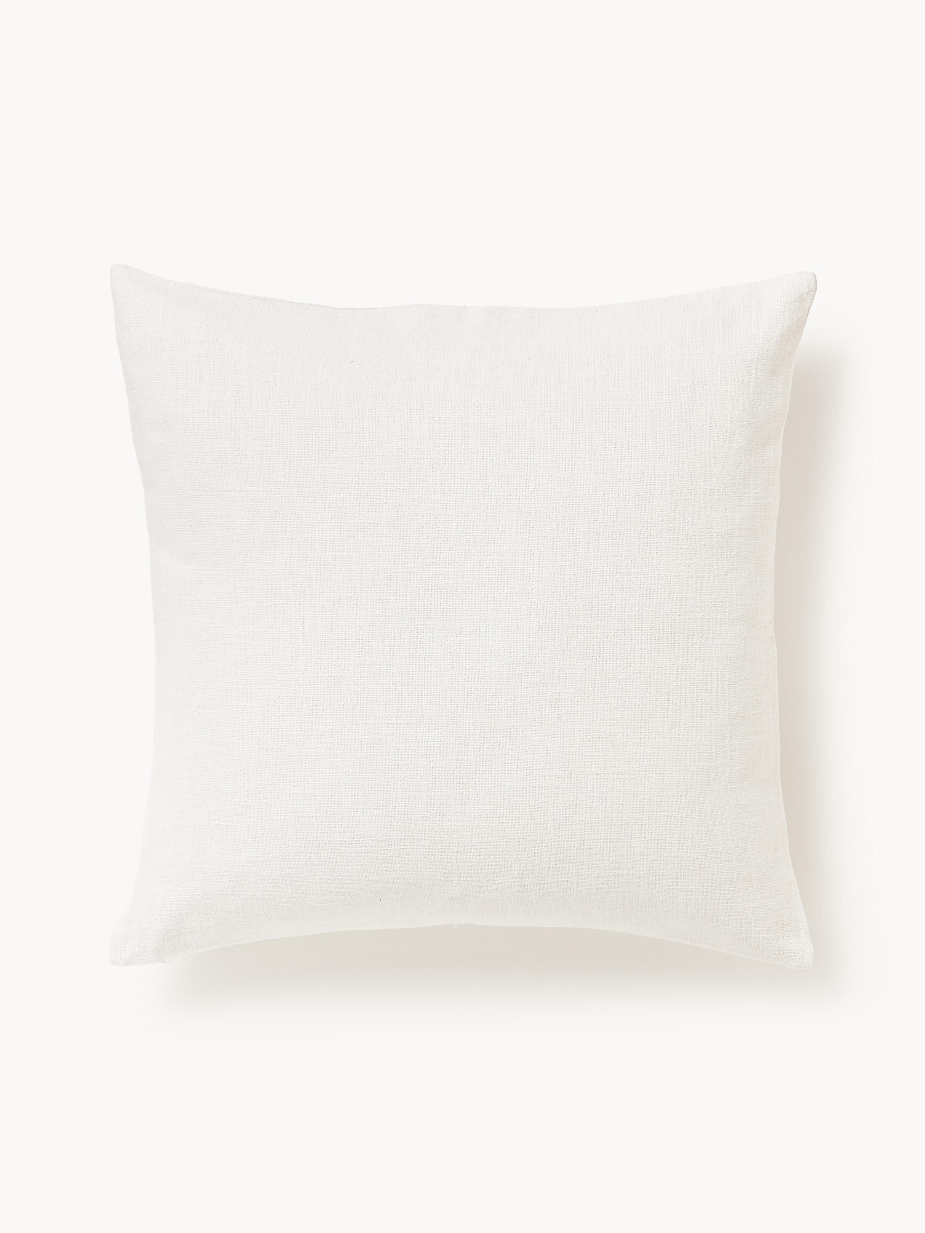 Handgeweven kussenhoes Terre met decoratieve naad