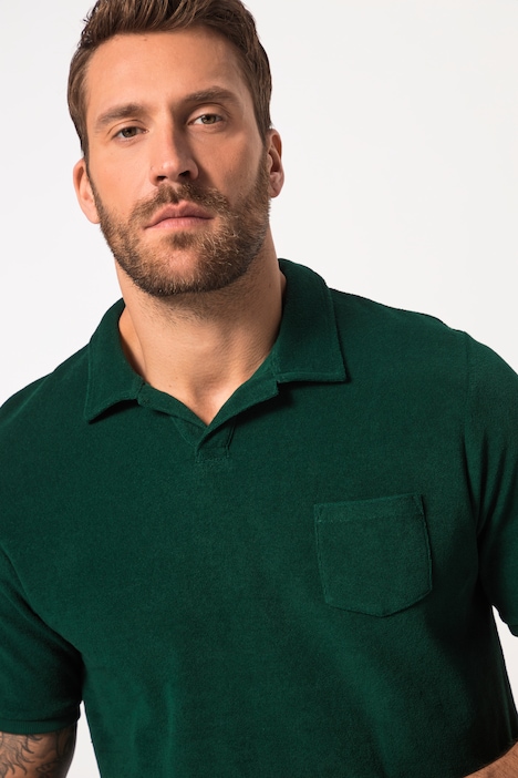 Poloshirt, Halbarm, Frottee, Cuba-Kragen