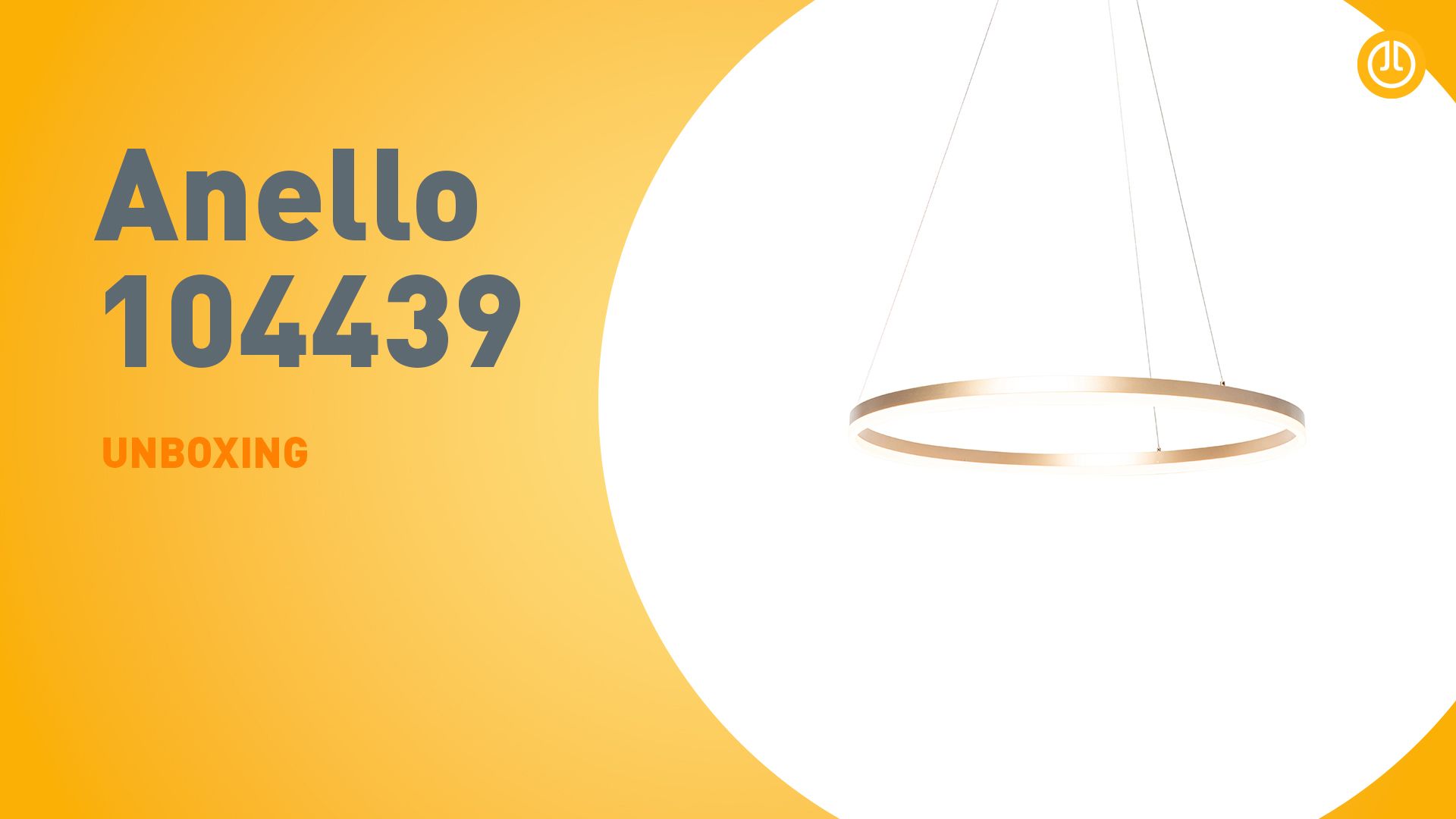 Design hanglamp goud 80 cm incl. LED 3-staps dimbaar - Anello