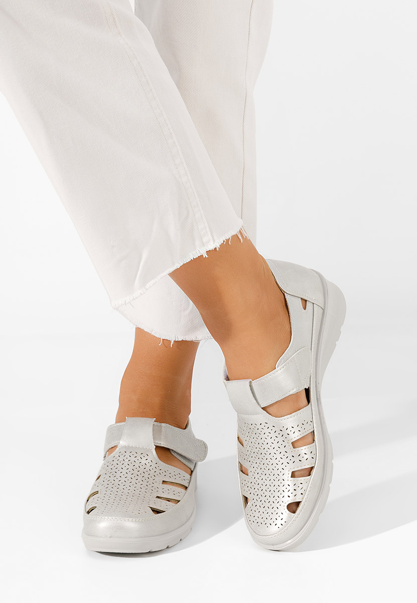 Espadrilles femme argent Gerania