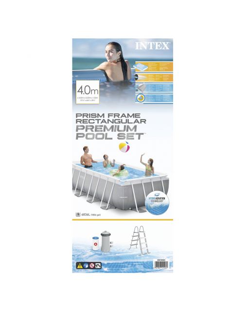 Intex Zwembad Prism Frame Premium - Rechthoekige Frame Baden - 400x200x100 cm