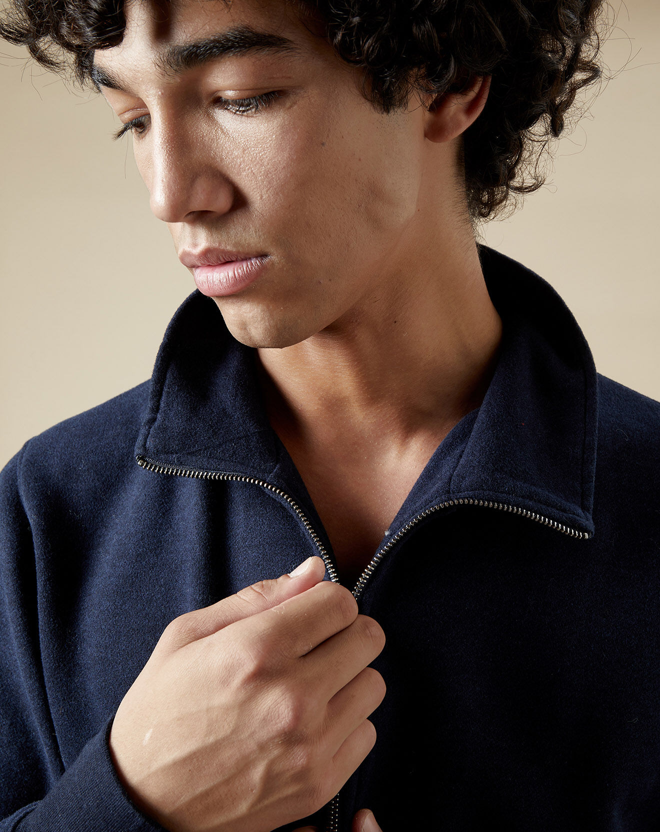 Hartford Sweat zippé Track dark marine