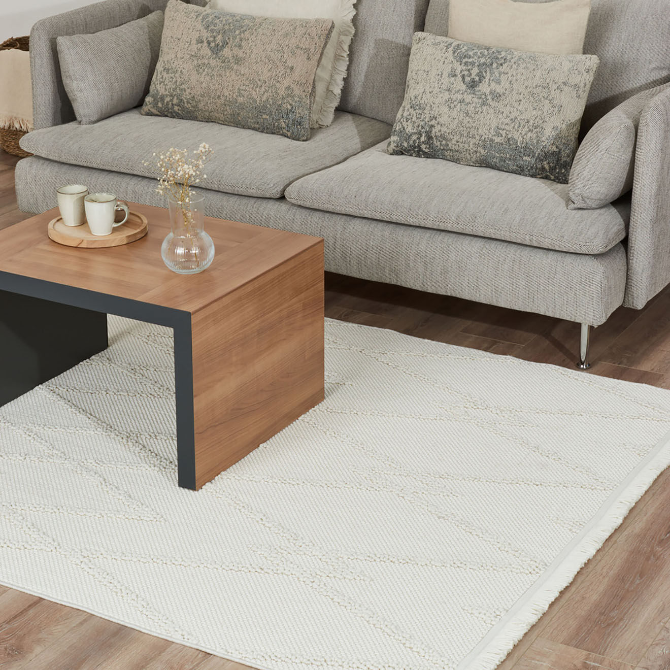 Nazar Rugs Tapis Bali 732 crème - 120x170 cm