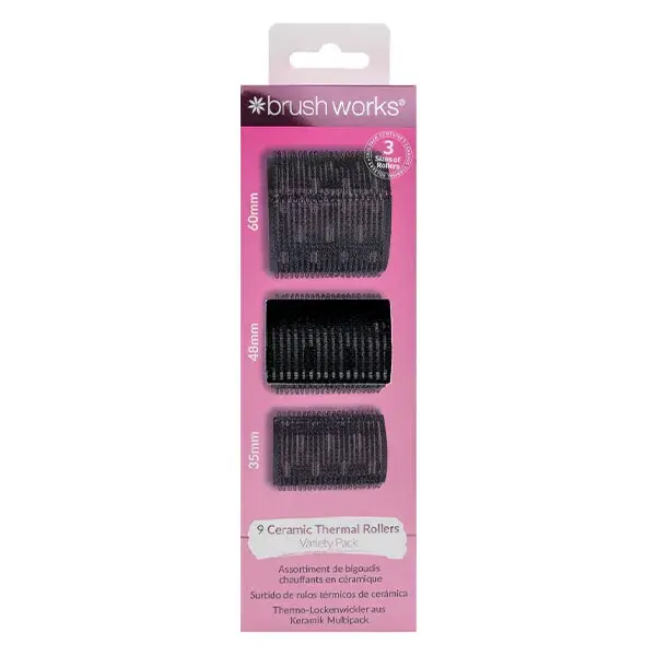 Conjunto de modeladores de cachos aquecidos de cerâmica Brushworks X9