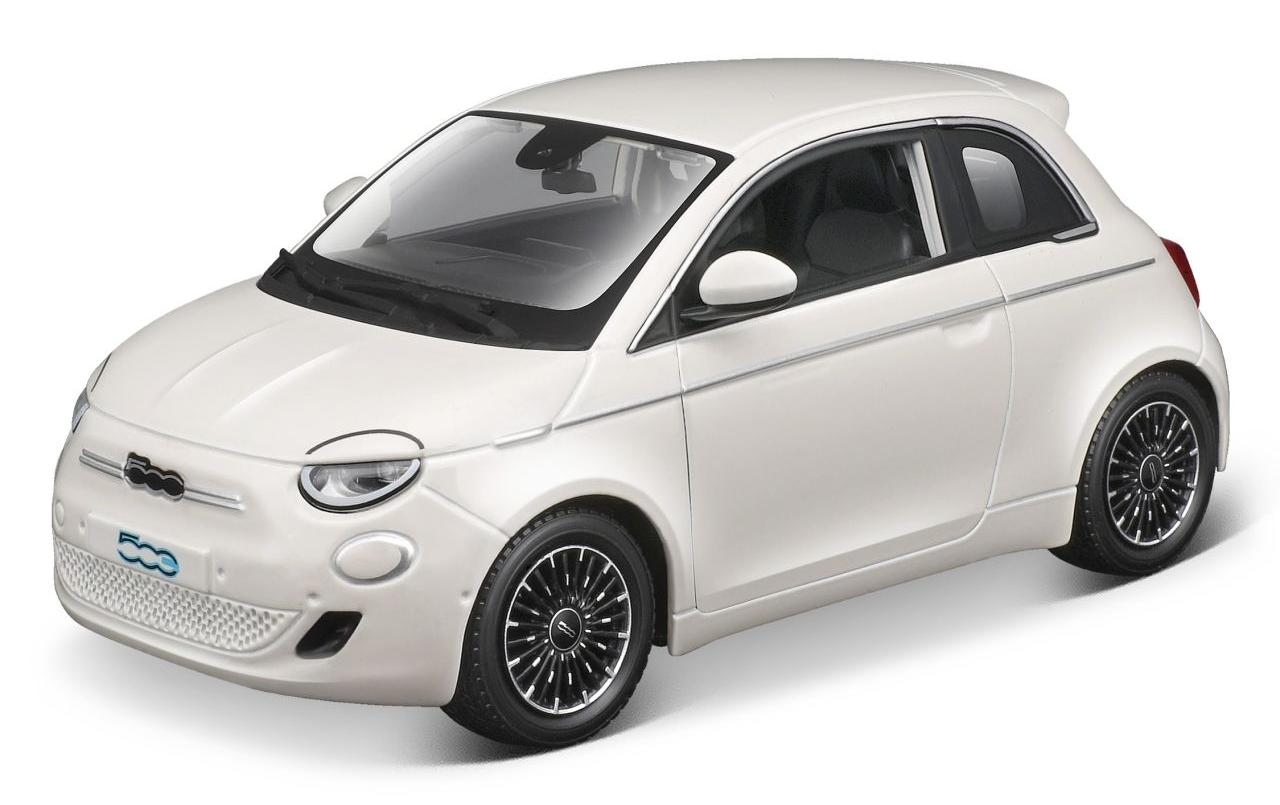 Fiat 500e Weiss 1:24Sammlermodell im Massstab 1:24