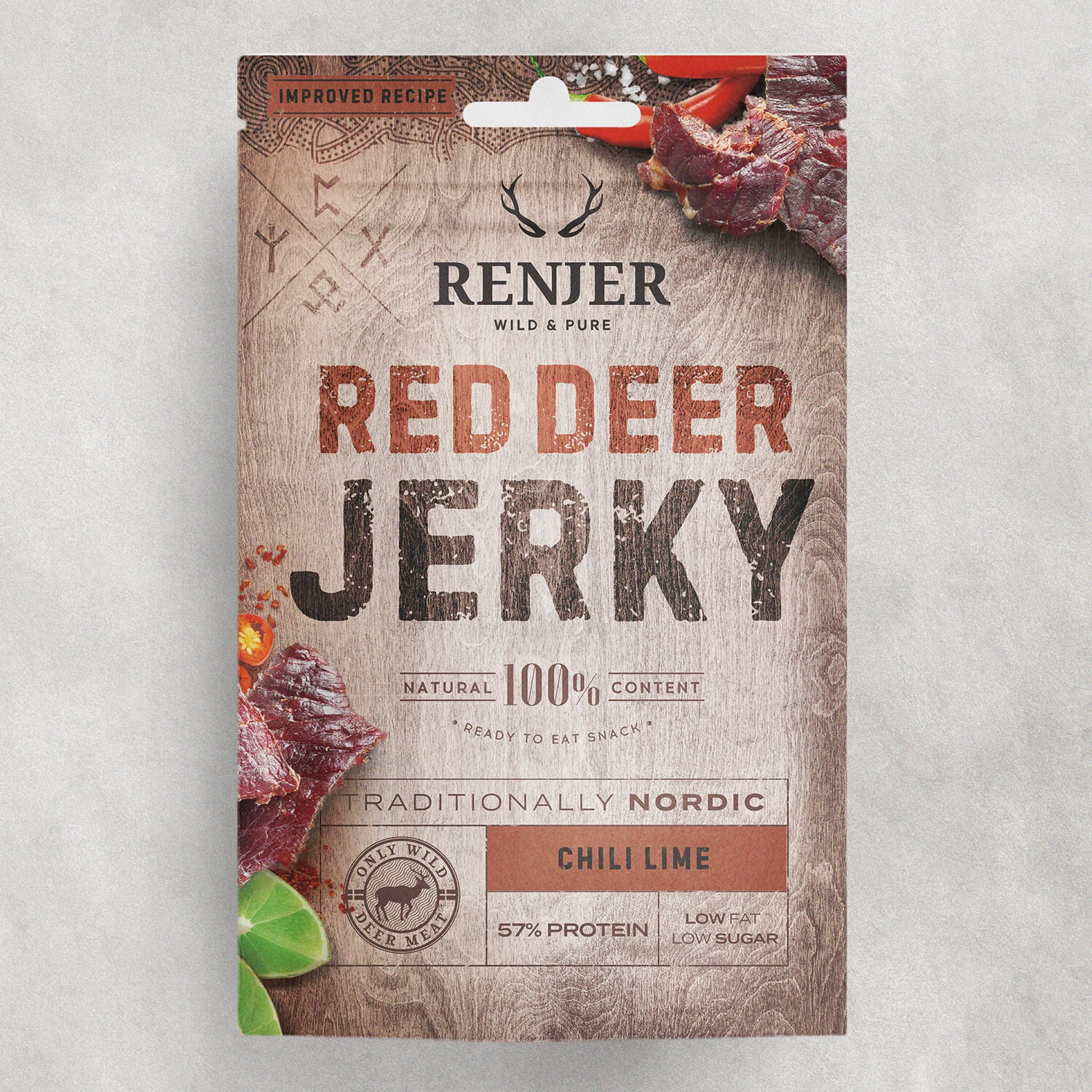 Renjer Nordic Red Deer Jerky Chili & Lime