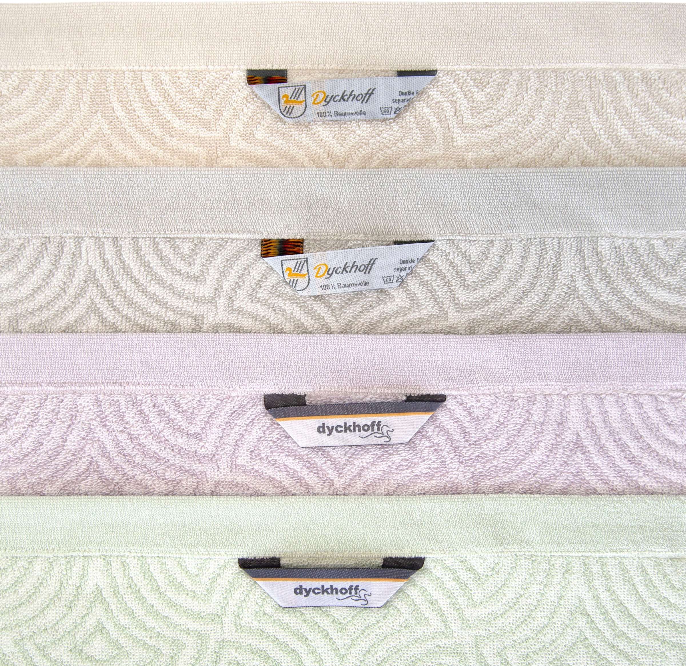 Dyckhoff Handtuch Set »Landscape« Set 6 Stk. Walkfrottier 4 Handtücher (50x100cm), 2 Duschtücher (70x140cm)