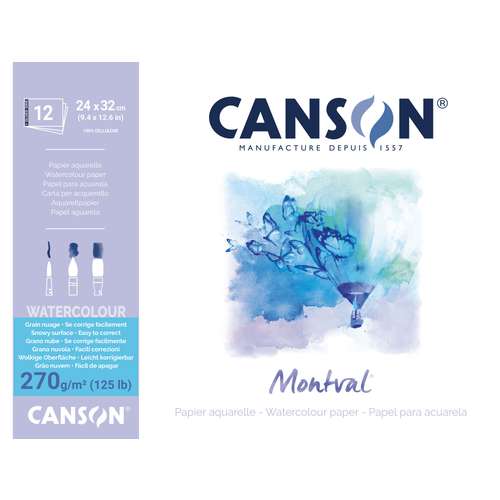CANSON® Montval® Aquarellkarton „TORCHON“, 270 g/qm