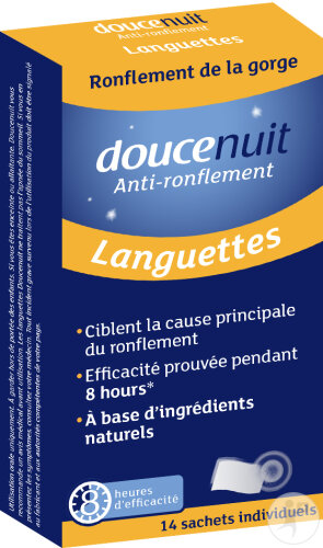 Douce Nuit Languettes Anti-Ronflement 14 Sachets Individuels