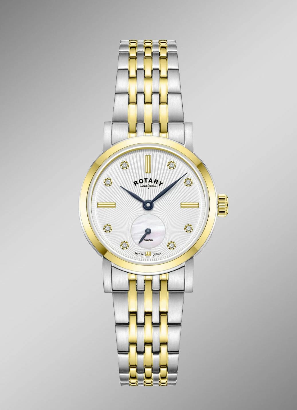 Rotary Quartz-Damenuhr mit Edelstahlgehäuse