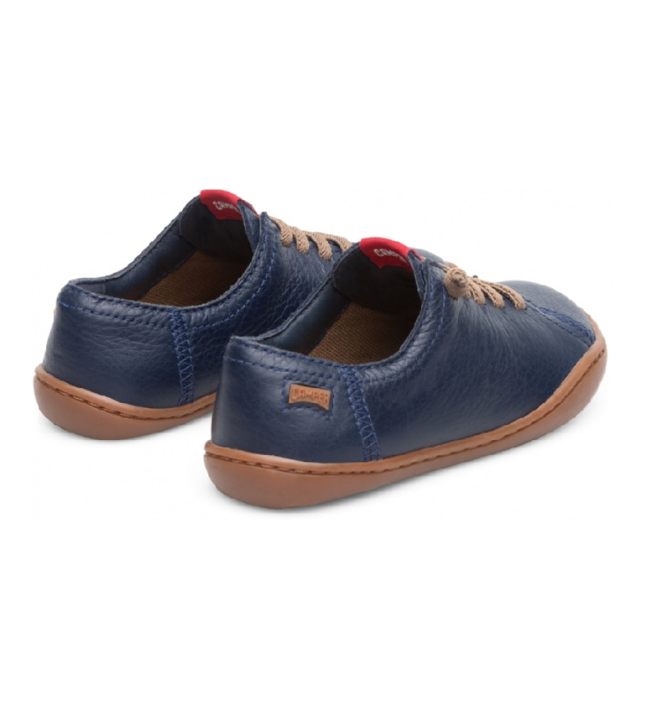 Sapatos de couro marinho Camper Peu Cami