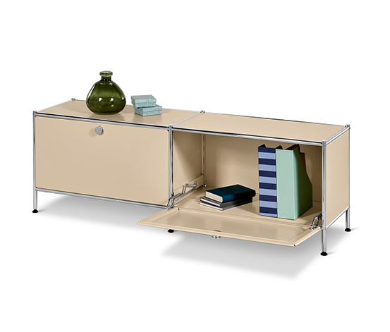 Lowboard Metall »CN3« mit 2 Klappen, beige