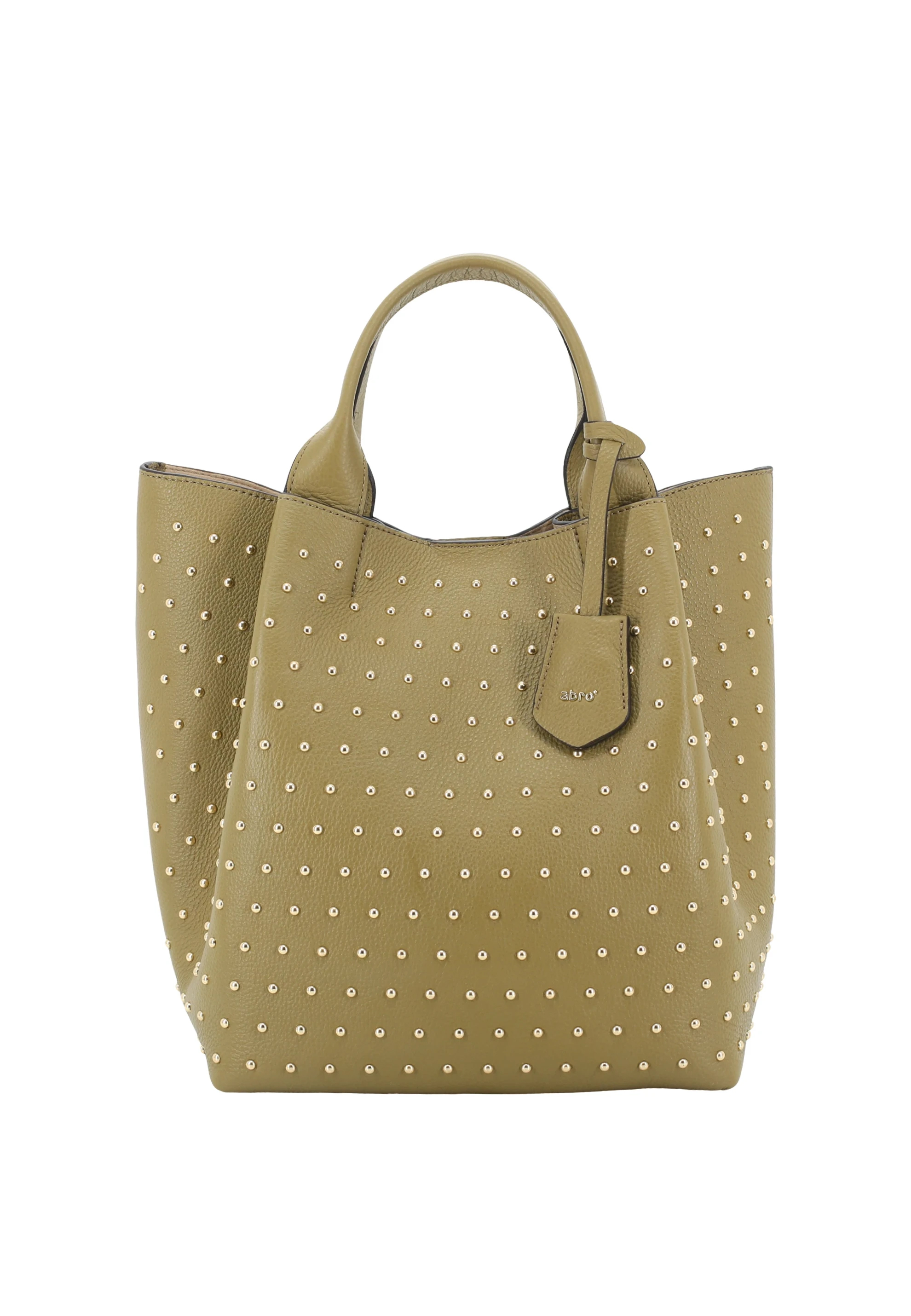 Shopper ESSENTIAL studs medium Leather Agave Standard