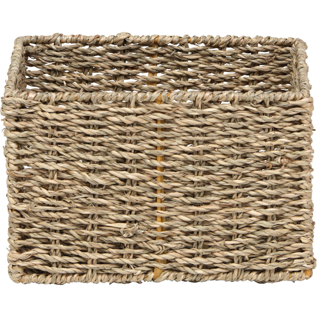 Panière rectangulaire végétale naturelle 22x14x19cm
