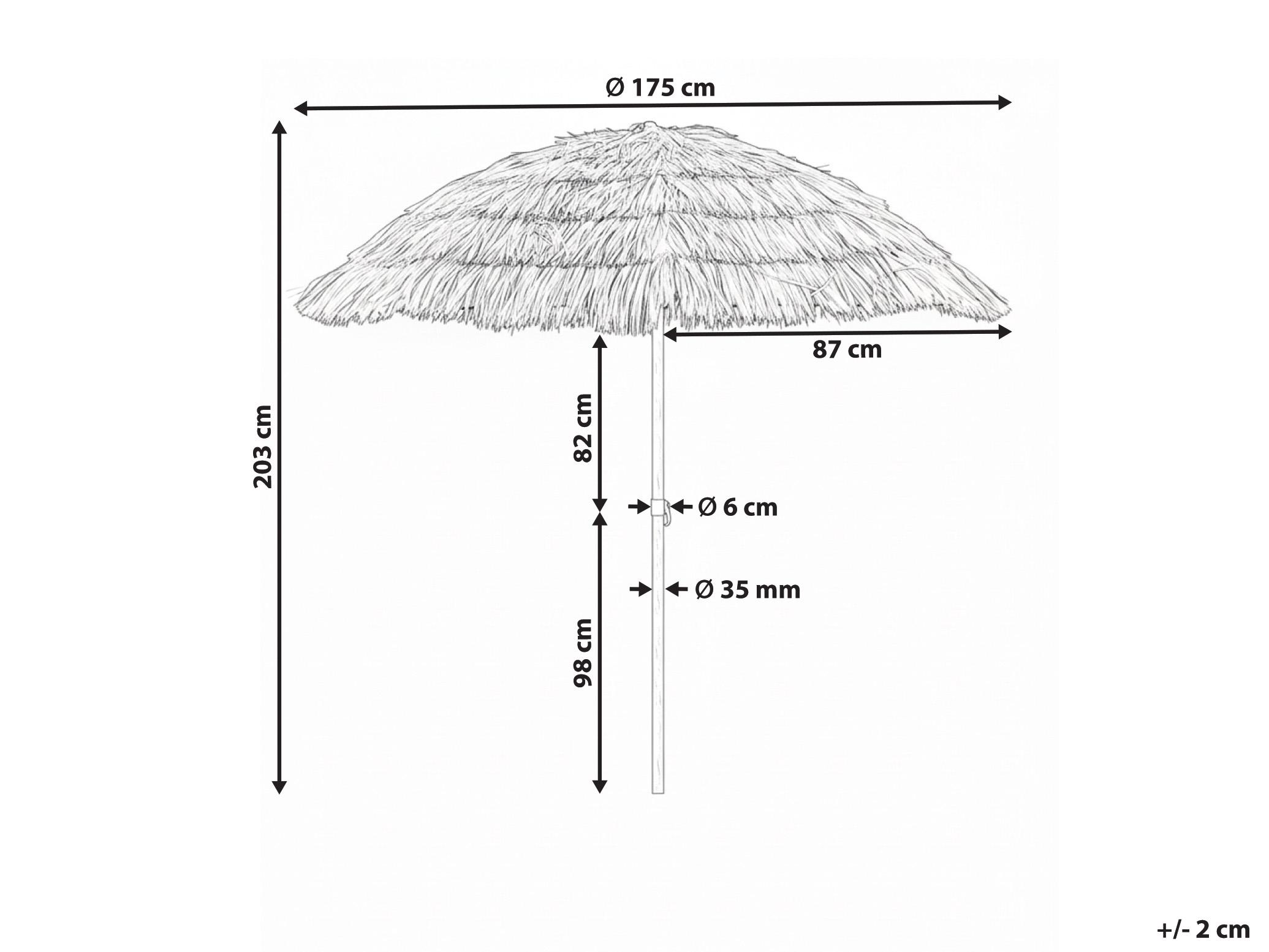 Parasol 175 cm CIVETTA Natuurlijk