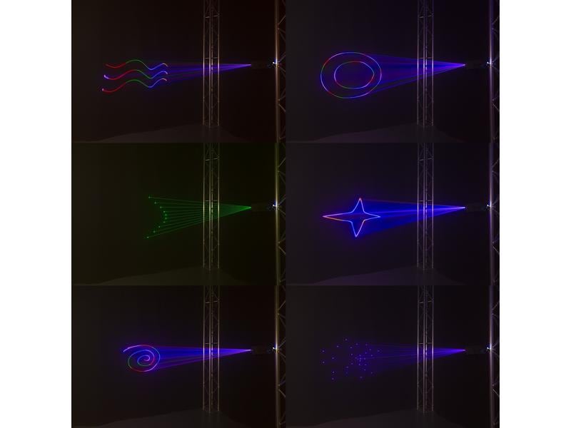 BeamZ Laser Pollux 1200 DMX-Super-Animationslaser mit über hundert integrierten Effekten