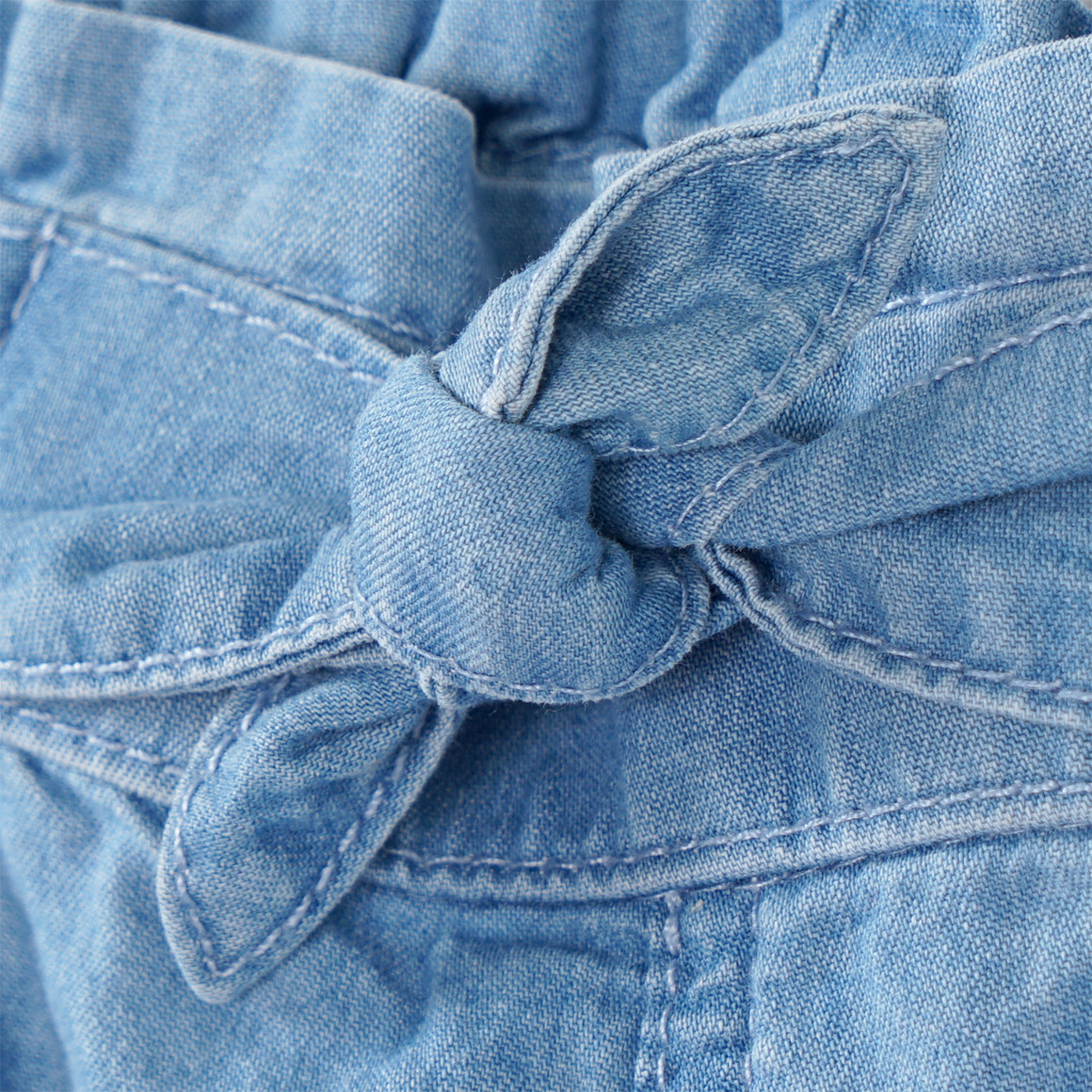 Topolino Mädchen Shorts aus leichtem Denim hellblau