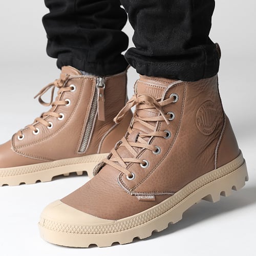 Boots Pampa Zip Leather 76888 Nude Brown