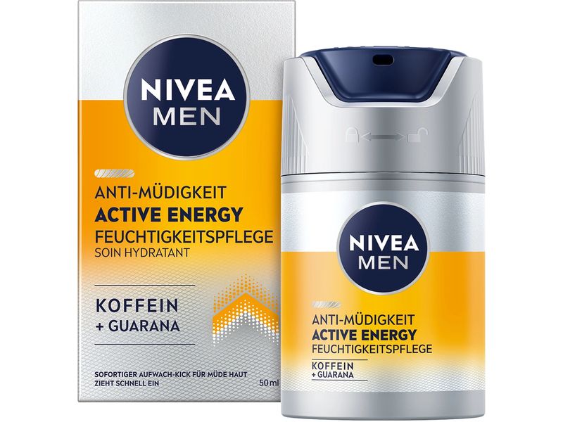 NIVEA MEN Gesichtscrème Active Energy 50 ml Reichhaltige, pflegende Gesichtscreme für Männer