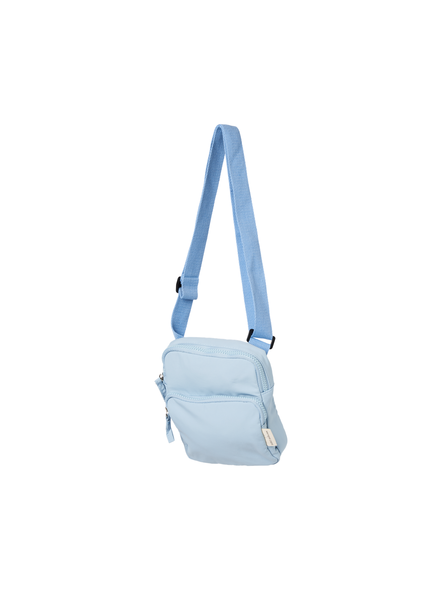 Crossbody-taske | Polyester/messing. 16 x 4,5 x 19 cm. | Smokey Blue